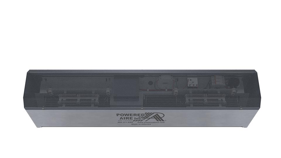360 View | MP-2-108E | Air Curtain | 108” Mini Power Low Profile Electrically Heated