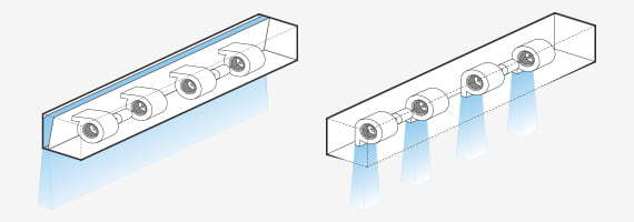 A Plenum ensures evenly distributed air across the entire door opening